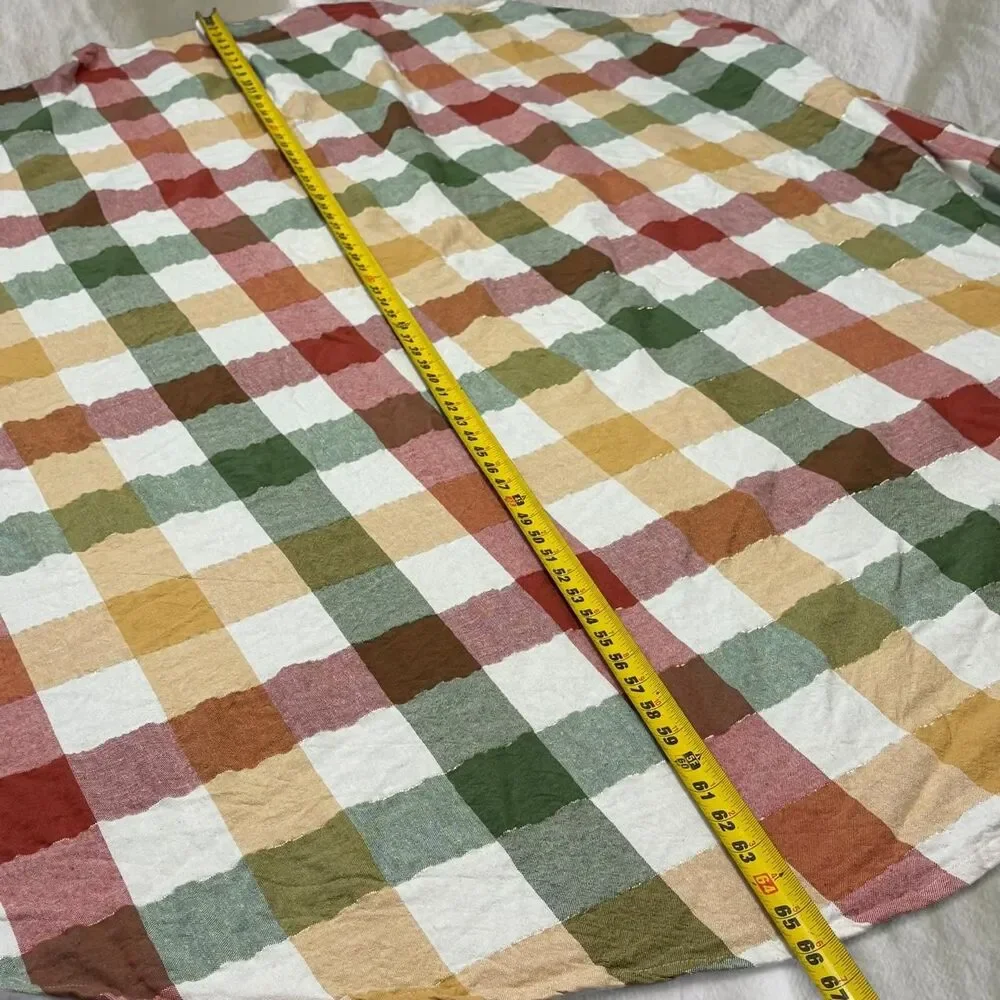 Fall Autumn Plaid Circle Table Cloth • Thanksgiving & Holidays